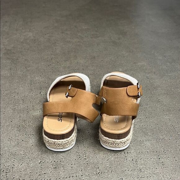 Soda Cream and Tan Espadrille Sandals - Picture 5 of 8